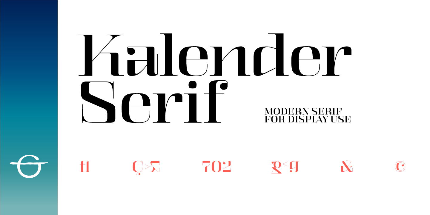 Beispiel einer Kalender Serif-Schriftart
